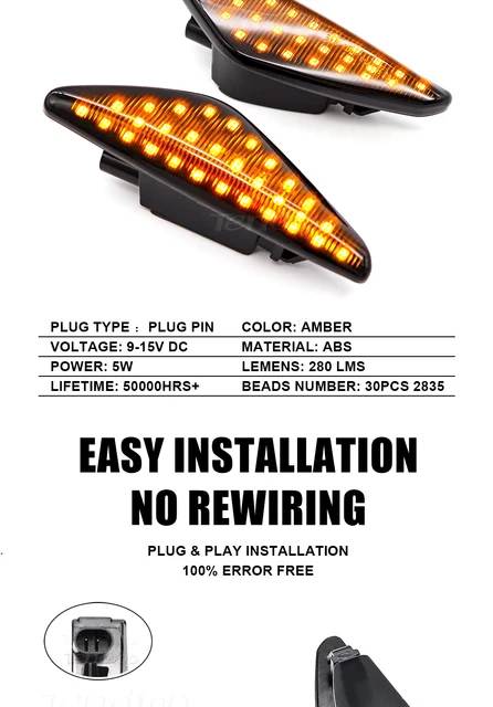 Indicatori Direzione Laterali Per BMW X5 E70, X3 F25, X6 E71 - LED, 63137171007/008, 2007-2014