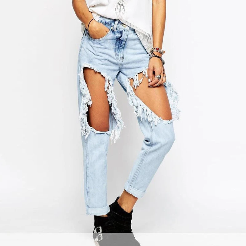 vintage destroyed jeans