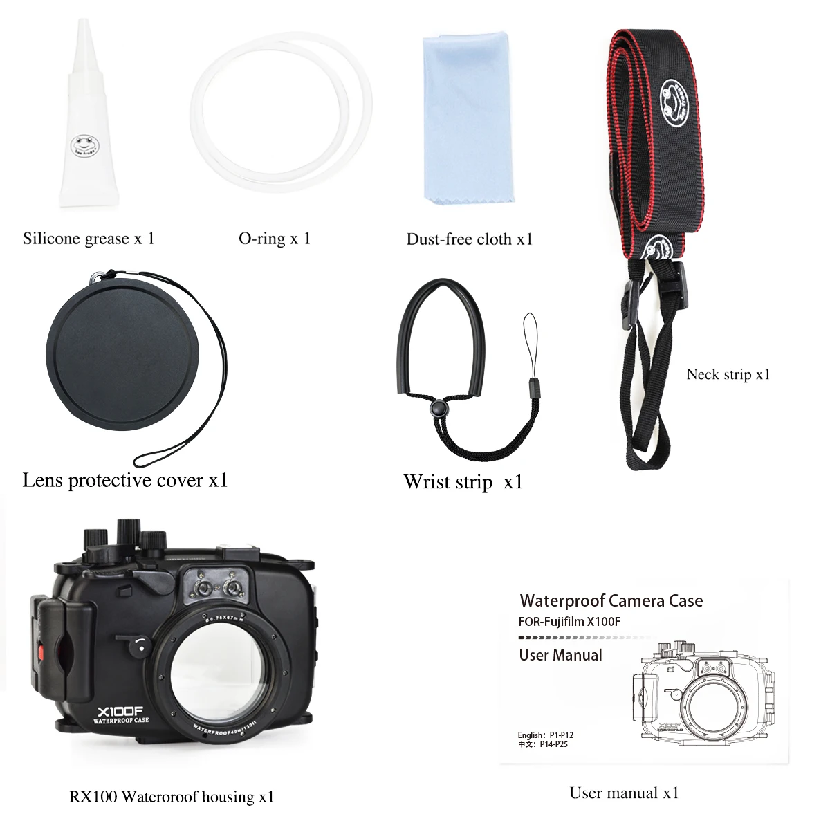 Водонепроницаемый корпус камеры для Fujifilm X100T/X100F 40M подводный чехол для камеры 1 шт