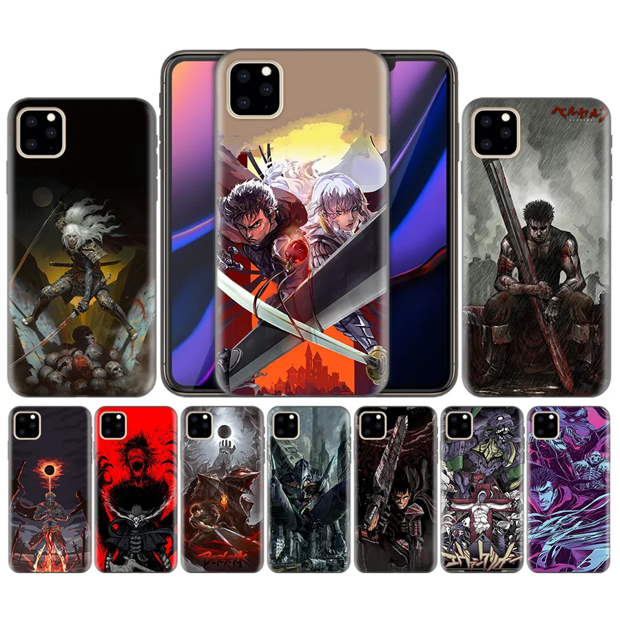 

Silicone Phone Case Cover For iphone XR XS Max X 7 8 6 6S Plus 11 11Pro Max 5 5S 5C SE 7Plus Protective Berserk Guts Anime Case