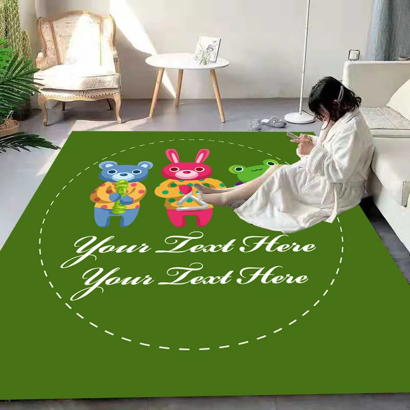 Funny Animal Bear Anti-Skid Area Floor Mat 3D Printed Rug Non-slip Mat Dining Room Living Soft Carpet Kids Mat 15 80x160cm disney star wars play mat anti slip rug for living room home indoor printed decoration area rugs bedroom