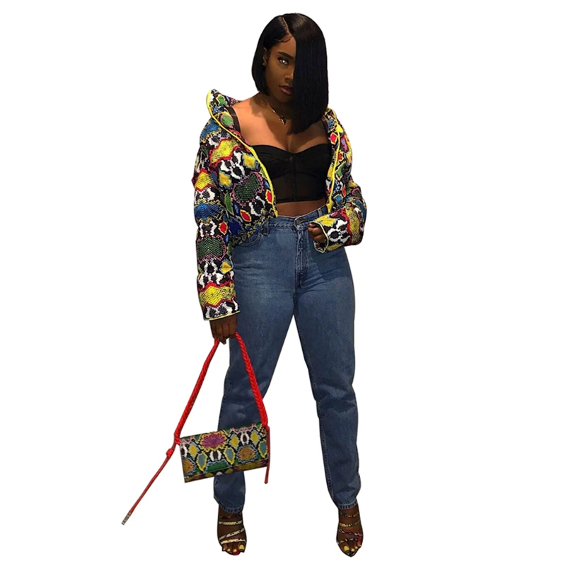 

New Arrival Bright-faced Printed Dyed Bread Jacket Down