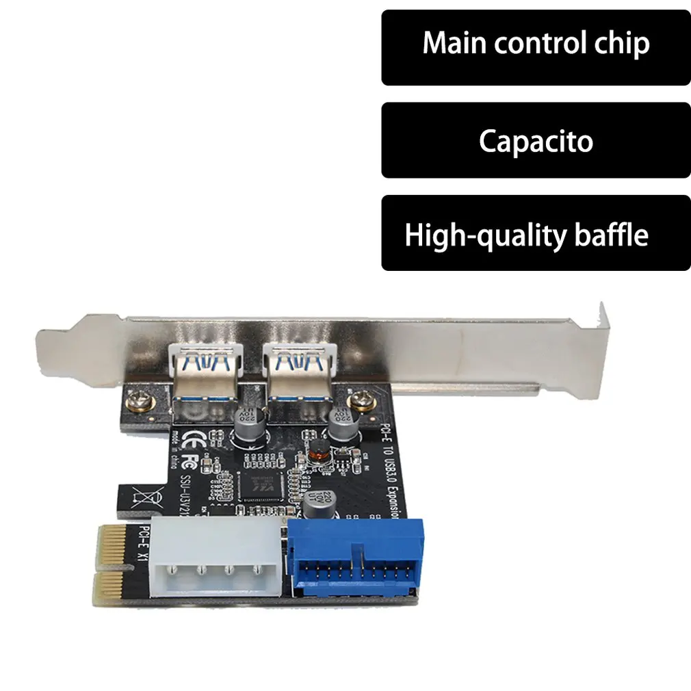 1 шт. компьютер офисный компоненты Ssu Настольный Usb3.0 плата расширения Pci-E к Usb3.0 с фронтальным 20Pin интерфейсом Usb3.0 адаптер