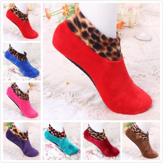 Unisex Thicken Sock Winter Warm Men Women Non Slip Elastic Sock Home Indoor Bed Floor Socks Slipper 8 Colors One Size