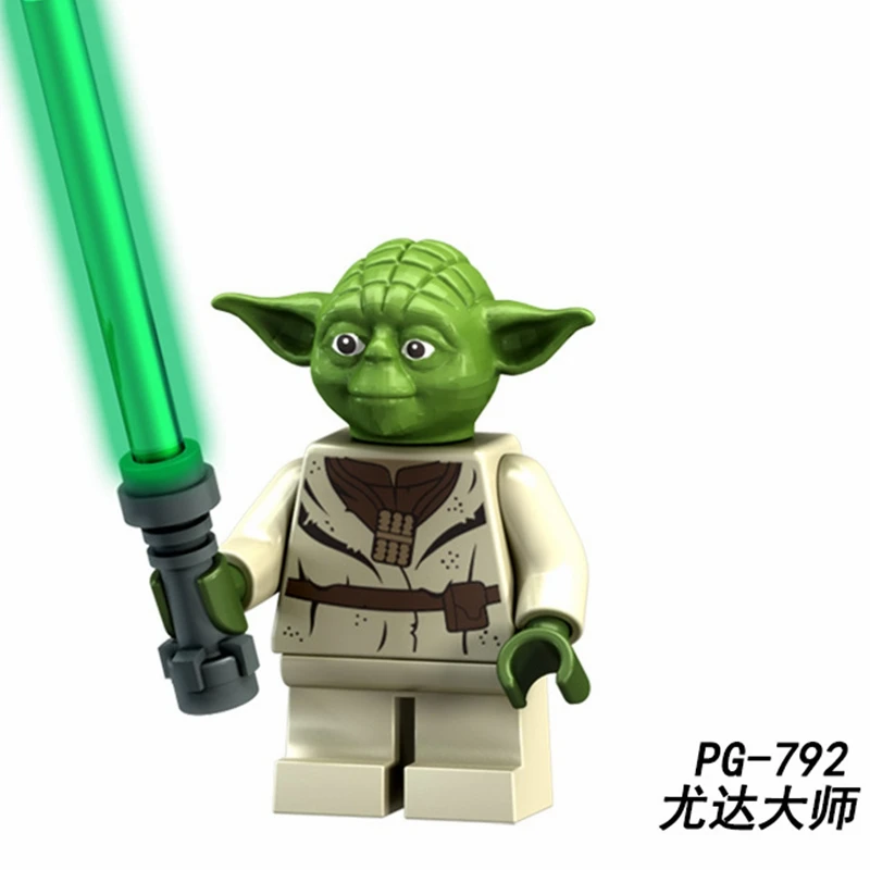 Для звездных войн наборы фигурок Padme Amidala Дарт Вейдер люк Leia Han Solo Yoda Obiwan Звездные войны фильм строительные блоки модель игрушки - Цвет: Тёмно-синий