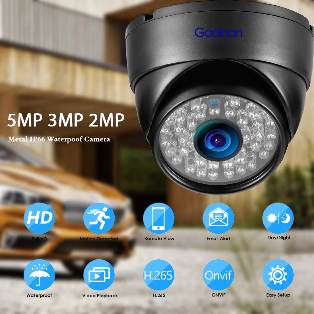 Gadinan IP Камера 5MP SONY IMX335 3MP 2MP 2 8 мм металлический купол безопасности камера Открытый
