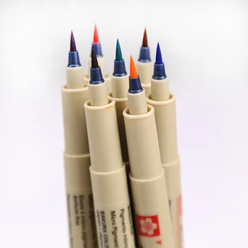 

9 Colors Art Marker Pens Pigma Micron Pens Line Pen Soft Brush BR Paintbrush for Watercolor Anime Drawing Painting Art Supplies