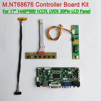 

For LTN170BT08 LTN170WX LTN170X2 17" HDMI+VGA+DVI LVDS 30-Pin 1CCFL 1440*900 Inverter M.NT68676 LCD display controller card kit