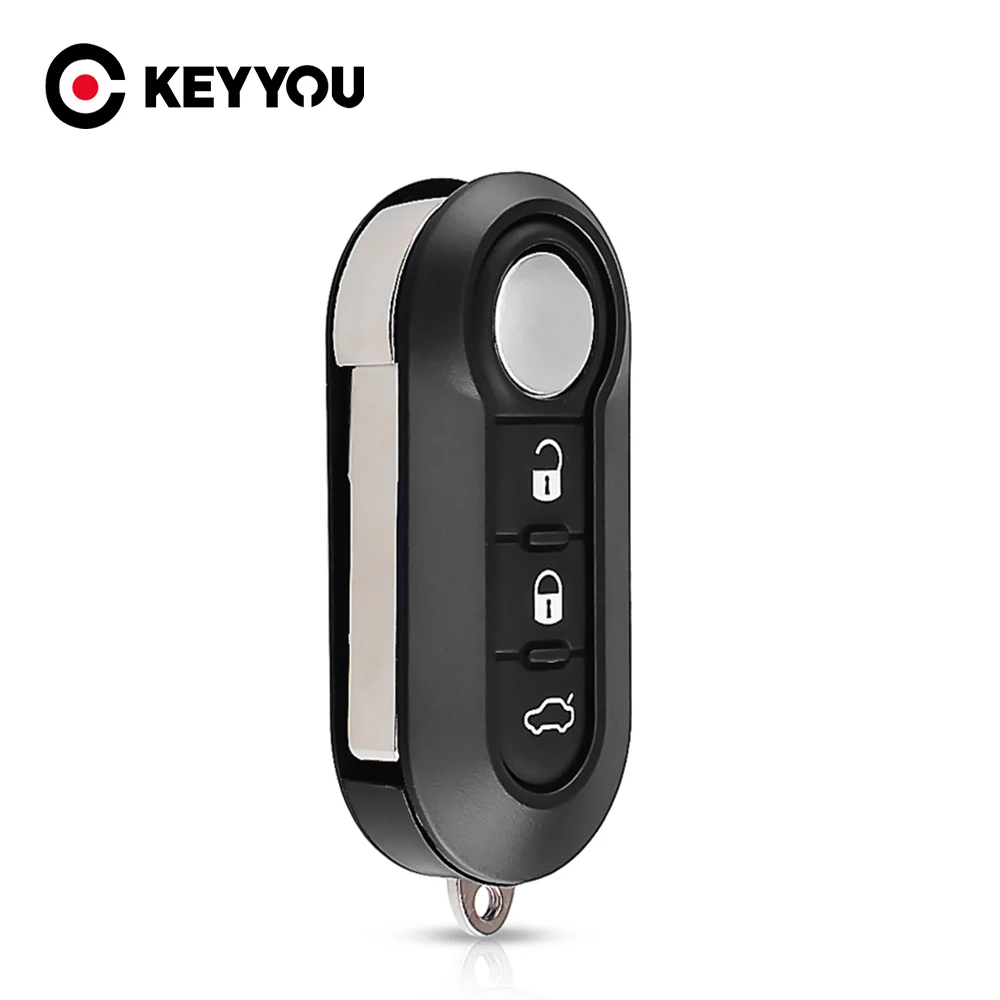 KEYYOU 3 кнопки для Fiat 500 Panda Punto Bravo Авто дистанционный чехол ключа автомобиля