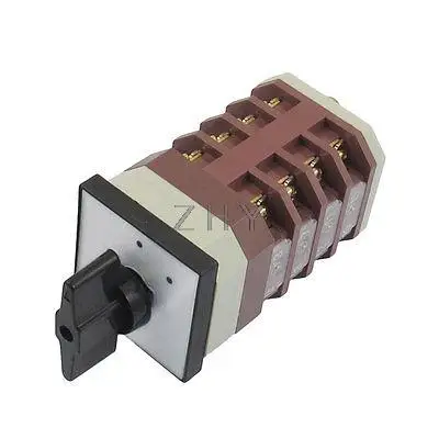 

Lock 16 Terminals AC 380V 16A 2 Position Cam Combination Changeover Switch