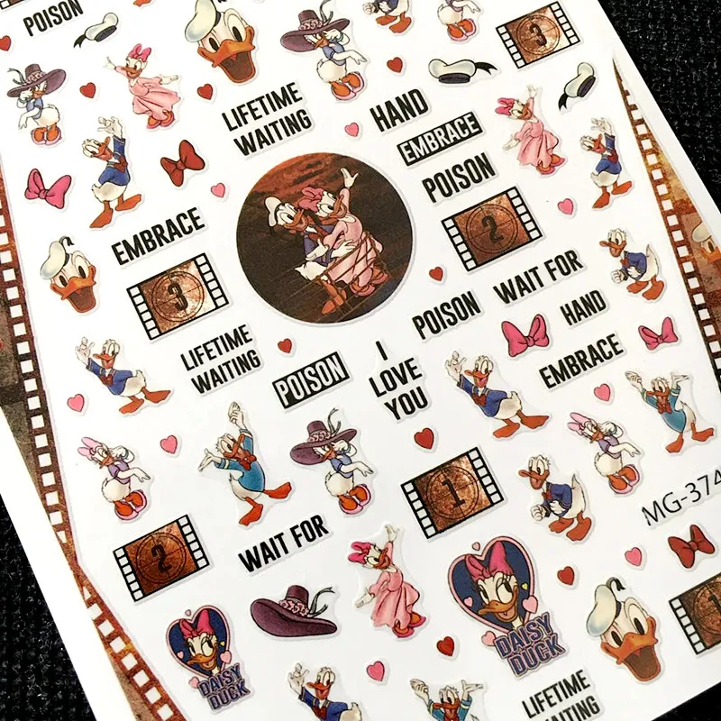 Серия one piece мультфильм-70 стикеры 3D на ногти nail Art Наклейка шаблон diy Инструменты для ногтей украшения - Цвет: MG-374