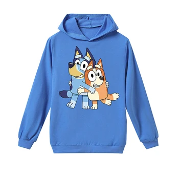 

2020 Bluey Bingo Cartoon Rainbow Hoodie Baby Girl Sweatshirt Clothes Toddler Girls Clothing Kids Autumn Cotton Hoodies Costume