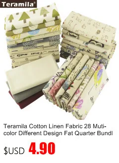 Teramila 40 см x 50 см 7 шт. цветочный дизайн хлопок саржевая Ткань DIY подушка для шитья лоскутное украшение для дома Tissu Tela