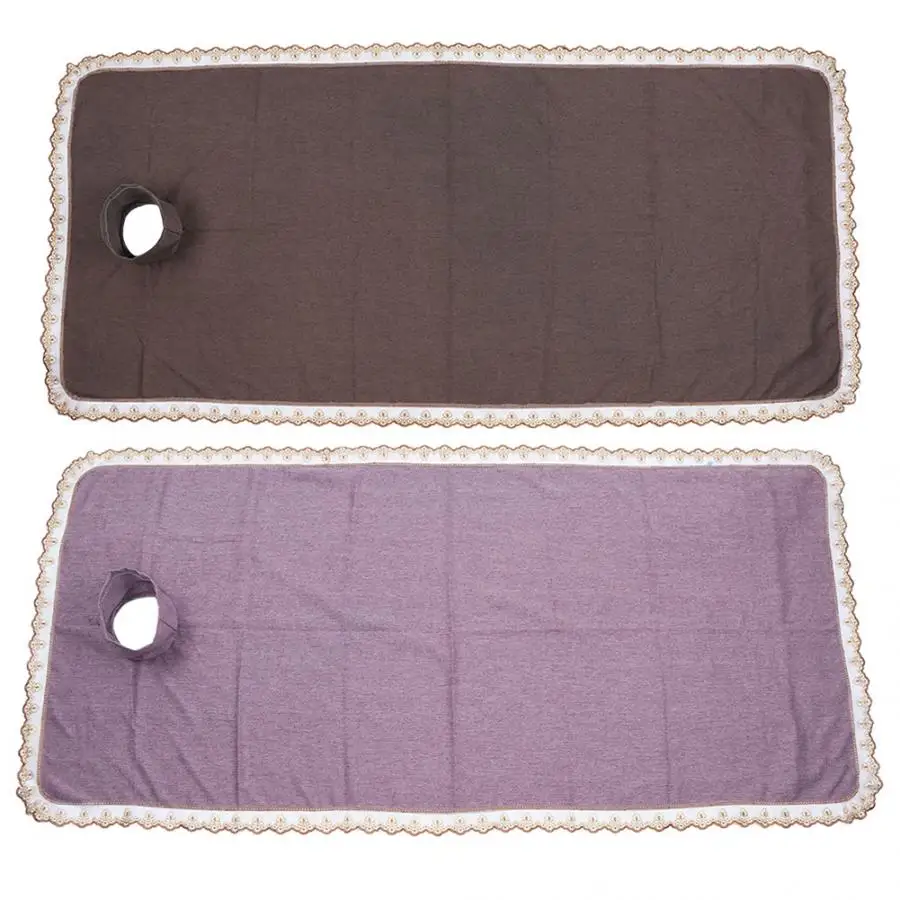 Beauty Salon Massage Sheet Body SPA Table Bed Cover Sheet with Face Breath Hole Skin Care Machine 3