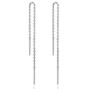 

Stainless Steel Chain Tassel Threader Earrings for Women Girl