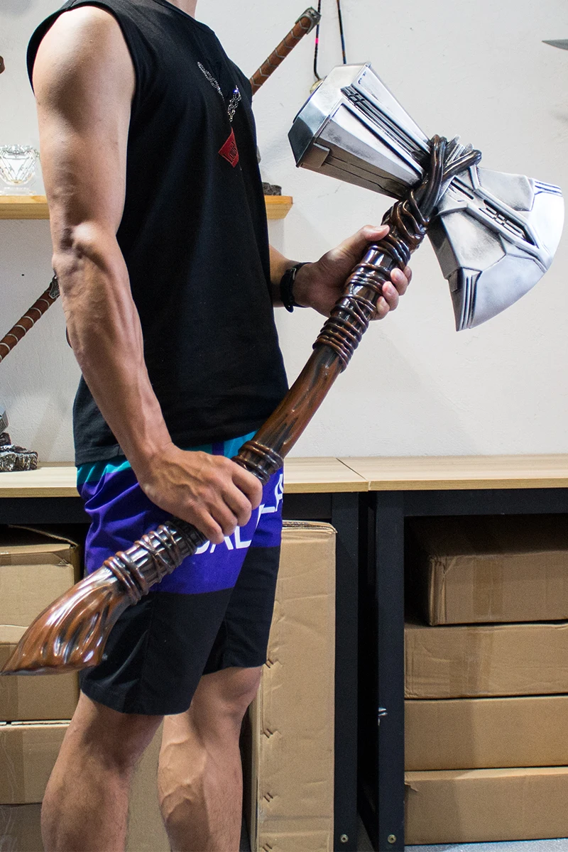 1:1 масштаб мстители супергерой Тор Stormbreaker Tomahawk Молот Коллекционная модель игрушка для костюмированного представления смола и металл сделано