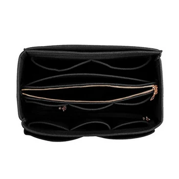 

Shaper Zipper Cosmetic With Detachable Pocket Tote Organizer Make Up Travel Pouch Storage Felt Insert Bag Inner Purse Key Chain