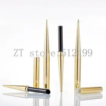 

10/30/50pcs Smoke Tube Gold Small Sample Direct Hot Filling Refillable Container Cosmetics Lipstick Shell Packaging Empty