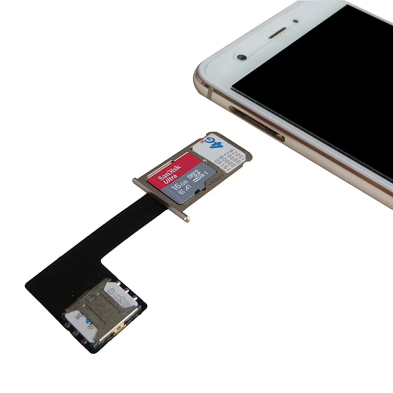 

1Pcs Black Dual SIM SIM Adapter for Android TWO 2 Nano SIM NANO-SD Memory Card Converter For XIAOMI REDMI NOTE 3 4 3s