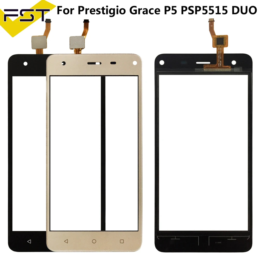 Comprare 5.0 For Prestigio Grazia P5 PSP5515DUO PSP5515 Vetro Dello Schermo di Tocco Digitizer Pannello Frontale di Colore Oro Nero Con Strumenti di Nastro
