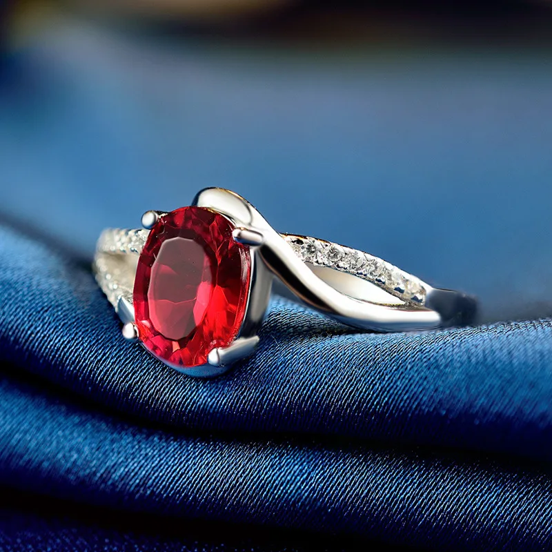 Bague Ringen Стерлинговое серебро 925, винтажные кольца с драгоценными камнями 7*5 мм, высокое качество, женские роскошные ювелирные украшения, подарок