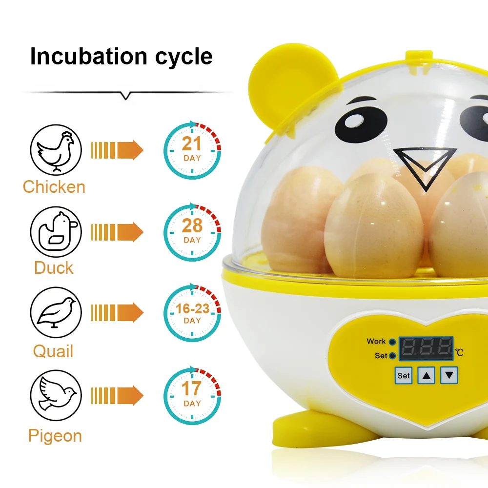 Cute Mini 9 Eggs Incubator Incubation Brooder Manual Egg Turning Chicken  Duck Quail Birds Egg Incubator - AliExpress, image size:1000x1000