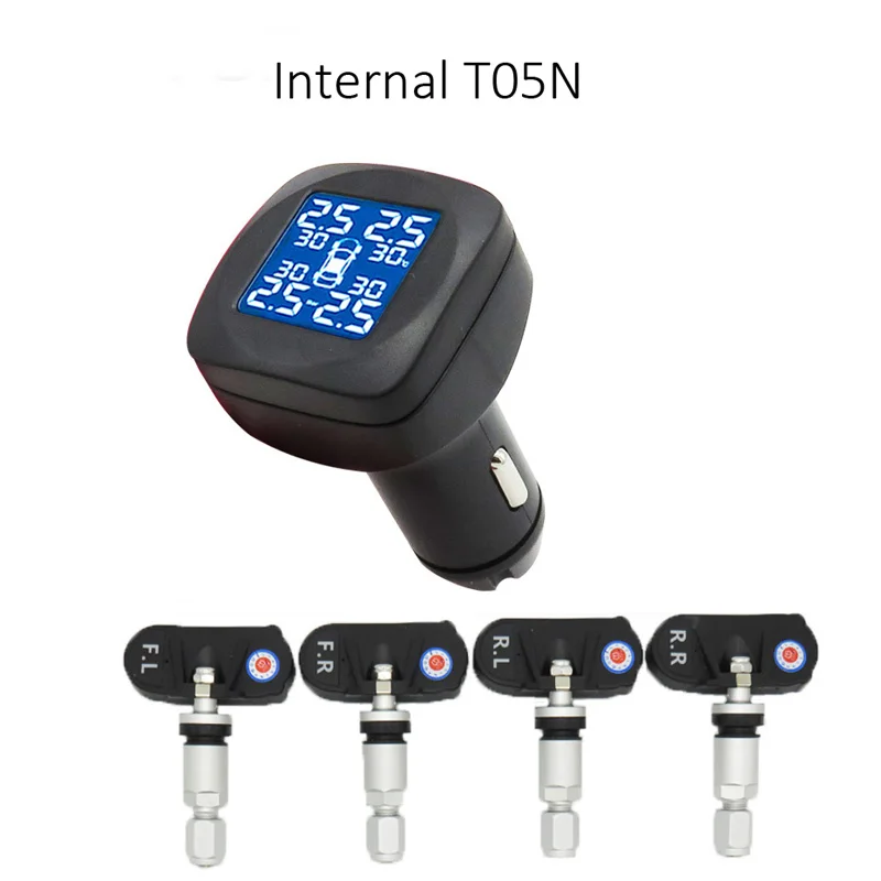 5 шт./лот Visture TPMS с 10 Вт USB выход автомобильная система сигнализации давления в шинах Мониторинг шин внешний внутренний датчик T07W T07N - Тип: T05N  Internal