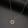 DOTIFI 316L Stainless Steel Necklace Plated Ethnic Sun Totem Pendent Necklaces For Charm Women Birthday Party Fashion Jewelry ► Photo 1/4