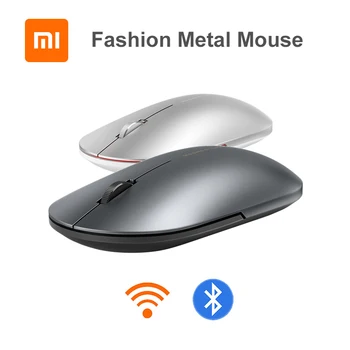 

Original Xiaomi Bluetooth mouse Mi fashion Wireless Mouse Game Mouse 1000dpi 2.4GHz WiFi link Optical Mouse Metal Portable Mouse