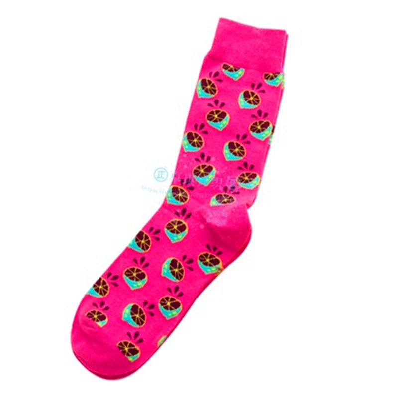 Вишня, банан, арбуз, Лемон, ананас, груша мужские и женские хлопковые носки без пятки с фруктами ZQ038