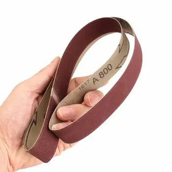 

25x762mm Sanding Belt Aluminum Oxide Abrasive 80-800 Grit Reddish Brown