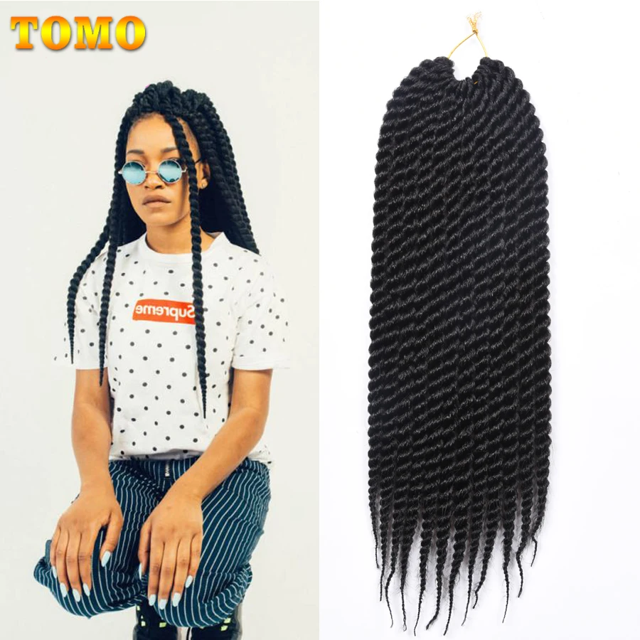 TOMO 12 &quot18&quot вязаные крючком косы Сенегальские твист для детей корней/упаковка