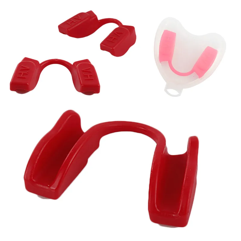 Красный Outdoor Sports Tooth Protector Adults and Children At Night Anti-abrasion Braces Boxing MMA Taekwondo Braces with Storage Box - Цвет: Красный