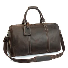 Crazy Horse, натуральная кожа, дорожная сумка, мужская, винтажная, дорожная сумка, большая, коровья кожа, для переноски багажа, для выходных, большая сумка на плечо