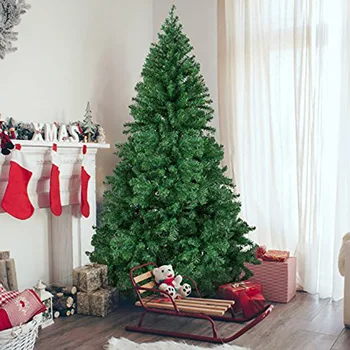 

1.5M 1.8M 2.1M Encryption Artificial Christmas Tree With Iron Base 2021 New Year Gifts Xmas Decorations For Home 5/6/7 Ft