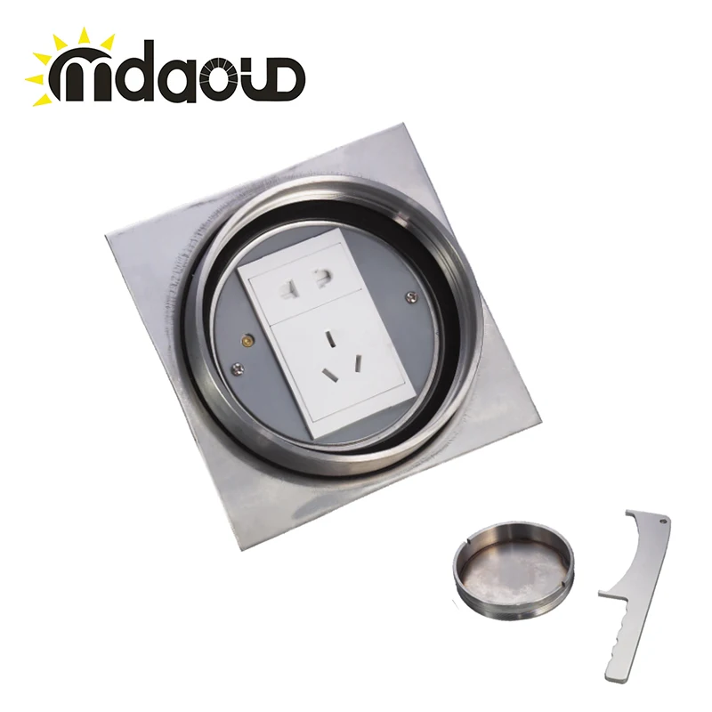 

250V Plastic Panel German Floor Socket/with PC socket Electrical Outlet