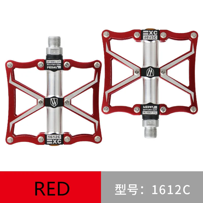Красный Велосипедные педали 3 подшипника CNC bmxроуд MTB горный велосипед сверхлегкий противоскользящие педали запчасти велосипедов - Цвет: Красный