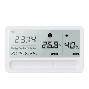 

LCD Weather Stations Wireless Indoor Outdoor Thermometer Digital Hygrometer with Sensor Temperature and Humidity Monitor Weather
