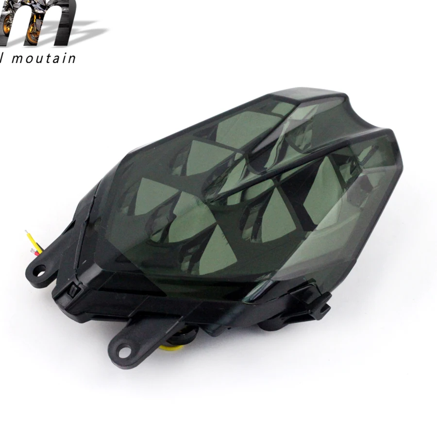 Светодиодный задний тормозной светильник, сигнал поворота для Triumph speed Triple 675/R Daytona 13-16, уличный тройной S 765 17-18, интегрированный мотоцикл - Цвет: Dark Grey