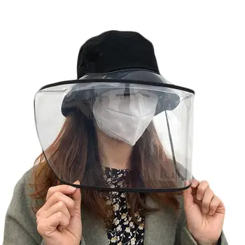 

Protective Fisherman Hat Removable Protection Sun Hat for Anti-fog Anti-particle