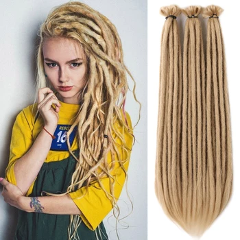 Synthetic Handmade Dreadlocks Crochet Braids Hair Extensions For Black Women Colored Dreadlocks Hair  Faux Locs braiding Hair 1