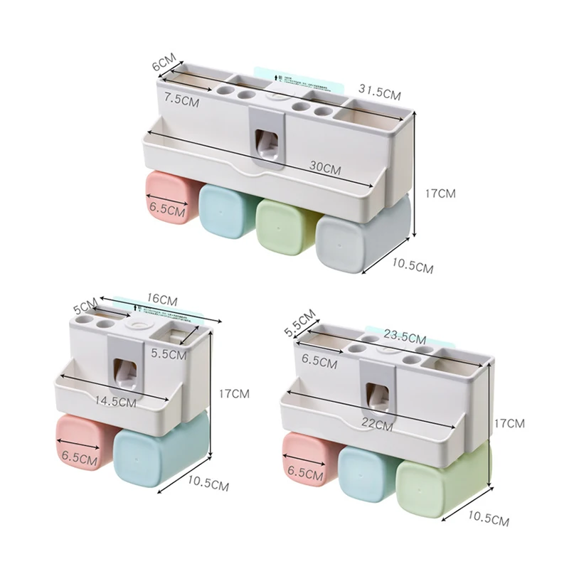 Набор аксессуаров для ванной комнаты настенный держатель для зубной щетки автоматический диспенсер для зубной пасты с чашкой для зубной щетки набор для ванной комнаты