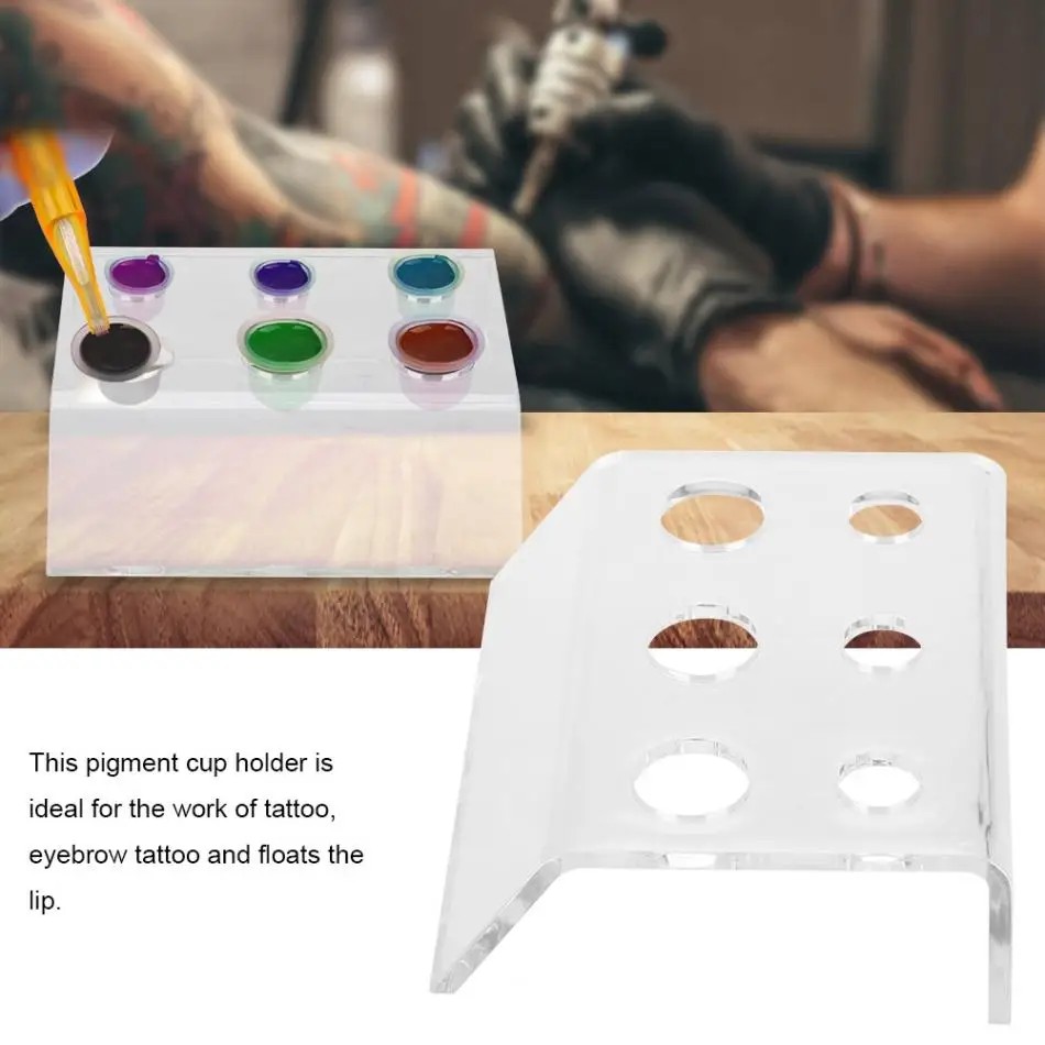 Pigment Container Stand-Holder Tattoo-Ink Permanent Makeup Microblading Cap Acrylic
