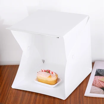 

Foldable Mini Photo Studio LED Lightbox Photography Photo Studio With Tent Backdrop Fabric Detachable Small Sizes