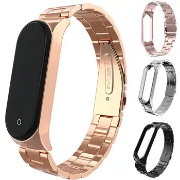 

Replacement Adjustable Clasp Smart Wrist Strap Watchband metal Watch Strap Watch Accessories for Xiaomi Mi Band 3/4