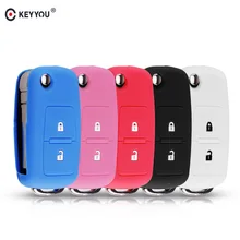 KEYYOU 2 BT силиконовый дистанционный флип-чехол для ключей автомобиля для Vw MK4 Seat Altea Alhambra Ibiza Polo Golf 4 5 6 Transporter Amarok