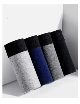 

Men Panties Cotton Men's Underwear Boxers Breathable Man Boxer Solid Underpants Comfortable Brand Shorts 3pcs/ pack TM02