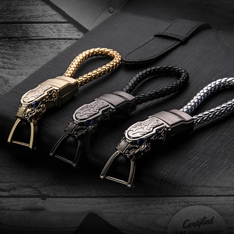 

Leopard High-End Key Chain Metal Car Key Rings for Mini Cooper R56 Suzuki Sx4 Peugeot 206 Mercedes Benz Accessories Keychain