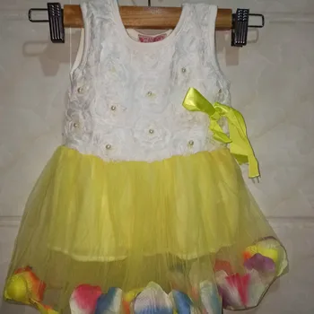 

Appliques Dress for Kids 2020 Sleeveless Summer Clothing Mesh Patchwork Baby Girl's Mini Dress Casual Ball Gown