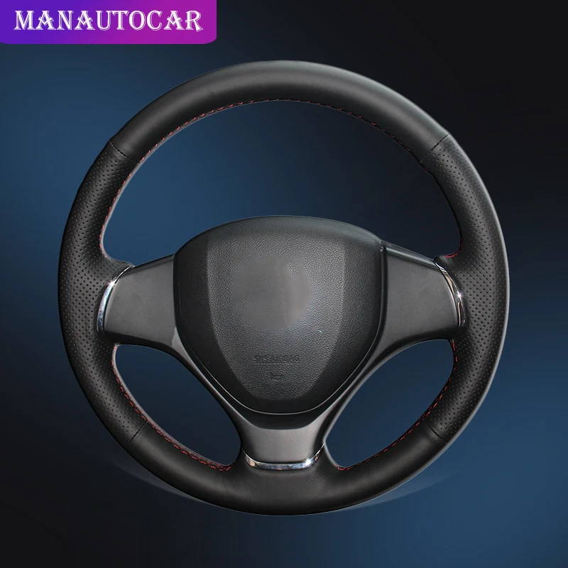 

Car Braid On The Steering Wheel Cover for Suzuki Alivio 2015 2016 Car-styling DIY Auto Braiding Wheel Cover Interior Accessories